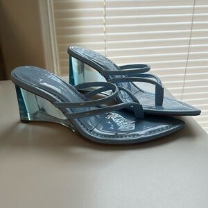JLo Blue Zurin Heeled Sandals - Size 8 - Never Worn